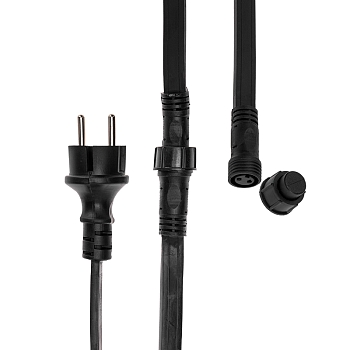 Набор Белт-Лайт 10 м, черный каучук, 30 ламп, цвет Синий, IP65, соединяется