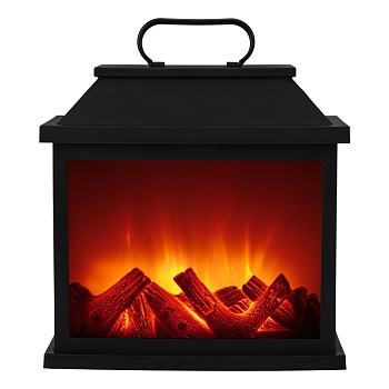 Светодиодный камин Авангард с эффектом живого огня 30х13х30 см, батарейки 3хС (не в комплекте) или от USB (в комплекте)