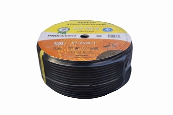Кабель коаксиальный SAT 703 B, Cu/Al/Al, 75%, 75Ом, 100м, OUTDOOR, черный PROconnect
