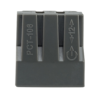 Экспресс-клемма с пастой СМК 773-306, 6-проводная до 2,5 мм², серая (50 шт/уп) REXANT