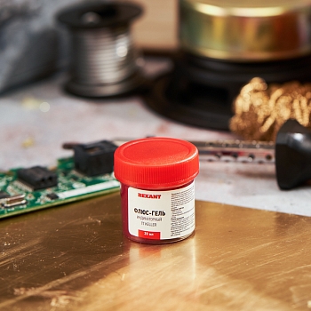 Флюс-гель для пайки, TT KELLER индикаторный, 20мл, банка REXANT