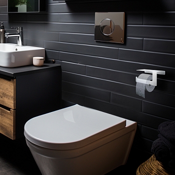 Держатель для туалетной бумаги с полкой хранения, белый REXANT