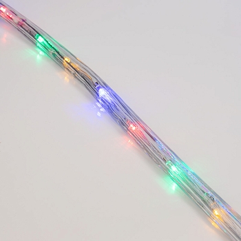 Дюралайт LED трехжильный 230В 13мм 24 LED/м МУЛЬТИ (RYGB) свечение с динамикой модуль 4м бухта 100м NEON-NIGHT Эконом
