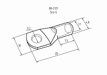 Наконечник кольцевой REXANT НК,  ø5.2 мм, 4 мм², ТМЛ (DIN) 4-5