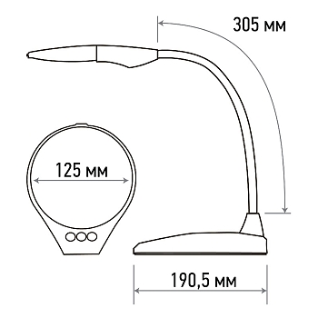 Лупа настольная 3D с подсветкой 3LED, сенсорная регулировка яркости, EXPERT, ø125мм, белая REXANT