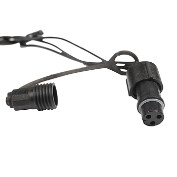 Гирлянда Нить управляемая 10м 100 LED ТЕПЛЫЙ БЕЛЫЙ черный ПВХ IP65 свечение с динамикой 230В нужен контроллер 217-204 NEON-NIGHT