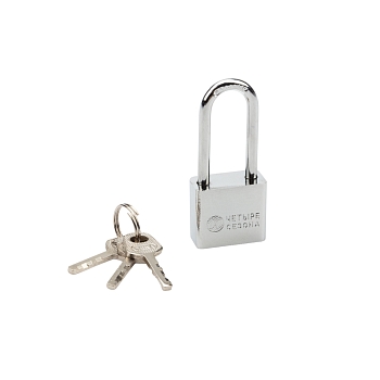 Замок навесной серия Сталь 30мм длинная дужка ЧЕТЫРЕ СЕЗОНА