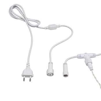 Гирлянда светодиодная Занавес 2х6м 768 LED ТЕПЛЫЙ БЕЛЫЙ белый ПВХ IP65 постоянное свечение 230В нужен блок 303-500-1 NEON-NIGHT