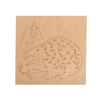 Доски для выжигания «Животные», 150х150мм, набор 5 шт. (белка, слон, сова, ежик, тигр) пакет REXANT