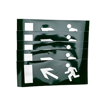 Наклейка для аварийного светильника  "Направление к эвакуационному выходу налево вверх" REXANT
