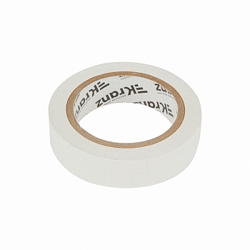 Изолента ПВХ 0,13х15мм, 10м, белая KRANZ