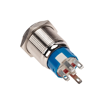 Кнопка антивандальная Ø19 12В(LED) Фикс (5с) OFF-ON/ON-OFF подсв/красная REXANT