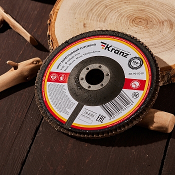 Круг лепестковый торцевой, P60, 150х22,2мм KRANZ