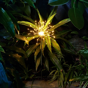 Светильник грунтовый Салют, 3000К, встроенный аккумулятор, солнечная панель REXANT