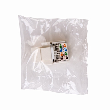 Модуль Keystone Jack RJ-45(8P8C), UTP, CAT 5e, тип 180 градусов, белый REXANT