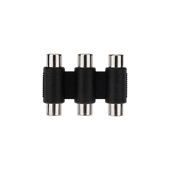 Переходник 3 гнезда RCA - 3 гнезда RCA REXANT