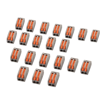 Универсальная клемма СМК 222-412, 2-проводная серая 0,08-2,5/4 мм² (20 шт./уп.) REXANT