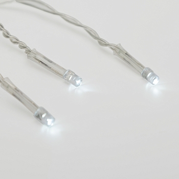 Гирлянда Светодиодный Дождь 3х2 м, свечение с динамикой, прозрачный провод, 230 В, цвет белый