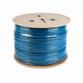 Кабель витая пара F/UTP, CAT 6, PVC, 4PR, 23AWG, INDOOR, SOLID, синий, 305 м, REXANT